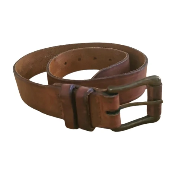 Classic Brown Leather Belt - Picture 1 of 8